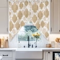 thumbnail image 2 of Swag Curtain Valances Khaki Moroccan Swag Valances for Kitchen Windows Gradient Modern Geometric Short Topper Curtains Valance Tier Pair for Kitchen Bedroom Living Room Bathroom 28"x36", 2 of 8