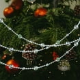 thumbnail image 5 of Clear Plastic Bead Chain for Christmas Decorations | 5 Meter DIY Jewelry & Wedding Party Decor | White Electroplated Beads for Tree & Home, 5 of 6