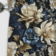 thumbnail image 3 of Designart "Deep Blue And White Daisy In Tranquility III" Floral Blackout Curtain Panels, 3 of 4