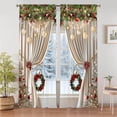 thumbnail image 4 of Aodebiao Rideaux Couronne Boule de Noël Rideaux Décoratifs d'Extérieur Rideaux Imprimés Robustes pour Fenêtre Porte Patio Décorations de Noël, 4 of 5