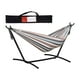 thumbnail image 4 of Soporte para hamaca, soporte doble para hamaca, soporte portátil de Metal resistente antivuelco para ahorrar espacio, para balcón, Camping y exterior Con hamaca de cafe, 4 of 8