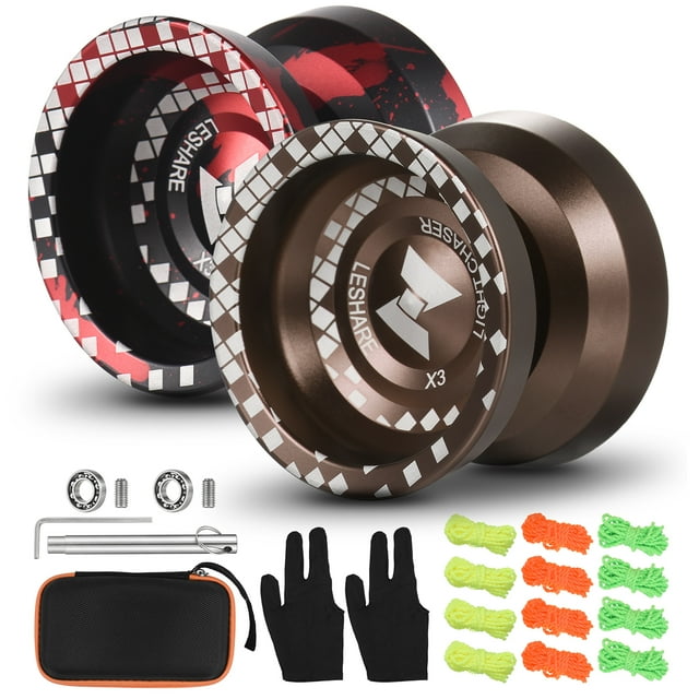 2pcs Professional Yoyoball Aluminum Alloy Responsive Yoyoball with Unresponsive Bearing