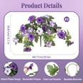thumbnail image 3 of 2Pcs Faux Petunia Outdoor Flowers, No-Fade Artificial Plants for Garden, Balcony, Porch or Indoor Home Decoration Purple, By VINOIC, 3 of 9
