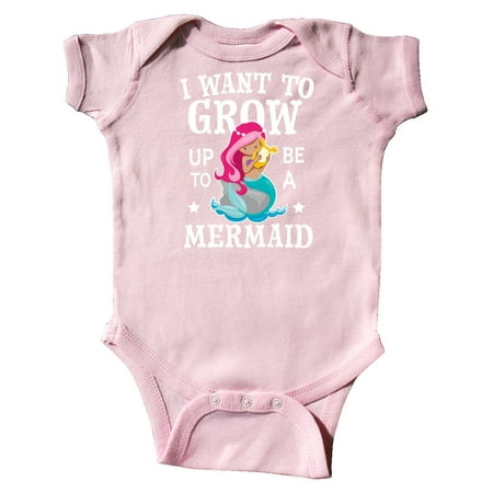 

Inktastic I Want To Grow Up To Be A Mermaid Gift Baby Girl Bodysuit