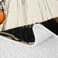 thumbnail image 5 of Erosebridal Halloween Ghost Pumpkin Quilt King 3 Pieces,Spooky Animal King Coverlet Set,Beige,1 Bedspread and 2 Pillowcases, 5 of 7