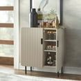 thumbnail image 2 of TMS Fulton Modern 31.6" Channel Front Sideboard Buffet, Taupe, 2 of 6