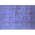 thumbnail image 1 of Ahgly Company Machine Washable Indoor Rectangle Oriental Blue Industrial Area Rugs, 8' x 12', 1 of 4