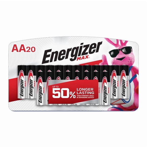 Batería alcalina Energizer Max Premium AA, paquete de 20