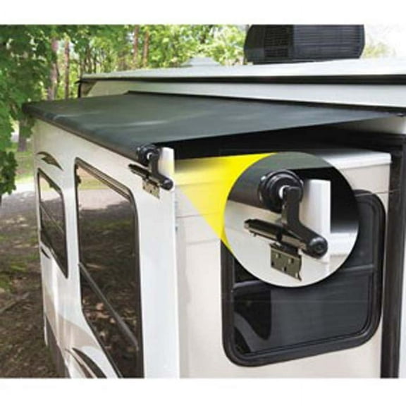 Lippert V000168104 Solera Black Awning Slider with Black Weatherguard - 66"