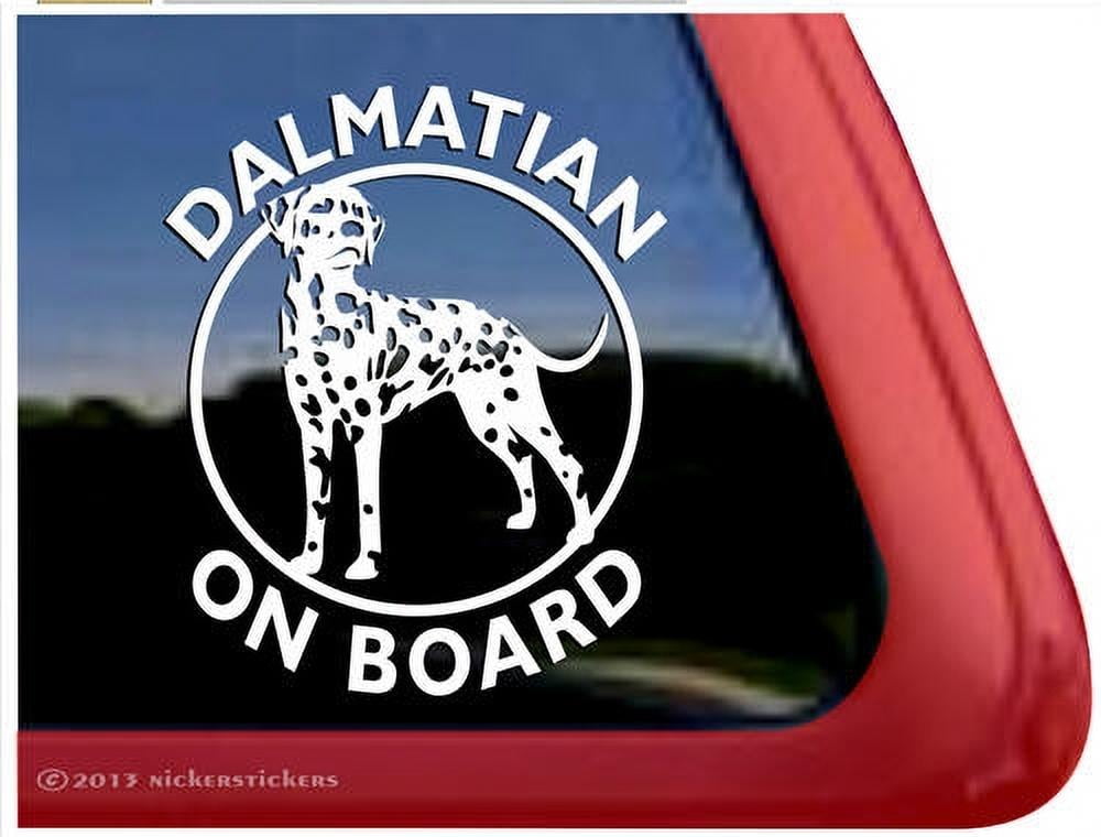 Dalmatian on Board High Quality Vinyl Dog Window Decal