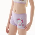 thumbnail image 5 of Beilxfa 4 Pack Girls Breathable Underwear Toddler Cartoon Prints Underpants Elastic Cotton Boyshort Panties for 2-12Y Kids, 5 of 5