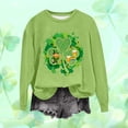 thumbnail image 1 of TaTaai Womens Holiday Graphic Sweatshirt St Patricks Day Long Sleeve Crewneck Loose Fit Casual Pullover Top Luck Theme Gift, 1 of 5