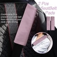 thumbnail image 3 of 10PCS Leather Steering Wheel Cover for Women,Cute Car Accessories Set with Seat Belt Shoulder Pads,Cup Holders Bling Start Button Ring Sticker Air Vent Clip,Car Accessories (Black), 3 of 7
