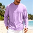 thumbnail image 2 of Yongwang Mens Long Sleeve Shirt Crew Neck Top Athletic Breathable Casual Basic Top for Sports Gym, 2 of 5