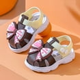 thumbnail image 5 of Gubotare Baby Girl Sandals Baby Boy Girl Closed Toe Summer Sandals Lightweight Shoes Non-Slip First Walking Sneakers Size 4 (Coffee, 4), 5 of 5