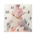 thumbnail image 5 of 7.78in Pink Clouds Square Wall and Table Clock Dual Use Vintage Design in Black or Gold, 5 of 10
