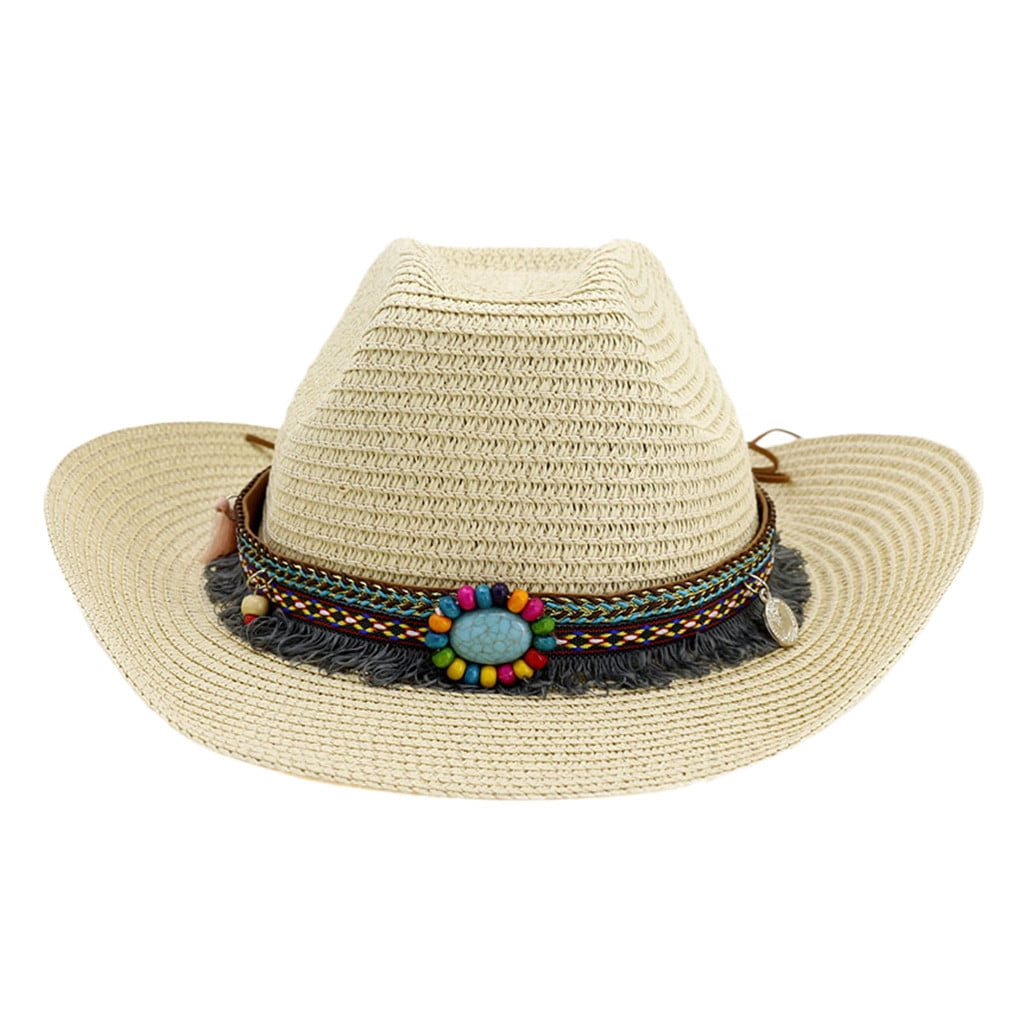 Men's & Women's Western Style Classic Cattleman Cowboy/Cowgirl Straw Hat