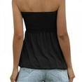 thumbnail image 3 of Hauts de Blouse Sans Bretelles pour Femme en Tunique Plissée, 3 of 7