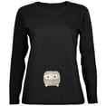 thumbnail image 1 of Halloween Mummy Bébé Noir T-Shirt à Manches Longues pour Femmes, 1 of 1