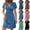 LYQ1_Light Blue, variant on Meichang Summer Dresses for Women V Neck Twist Front Short Sleece Mini Dresses A-Line Soft Party Dress Casual Solid Work Tshirt Dress