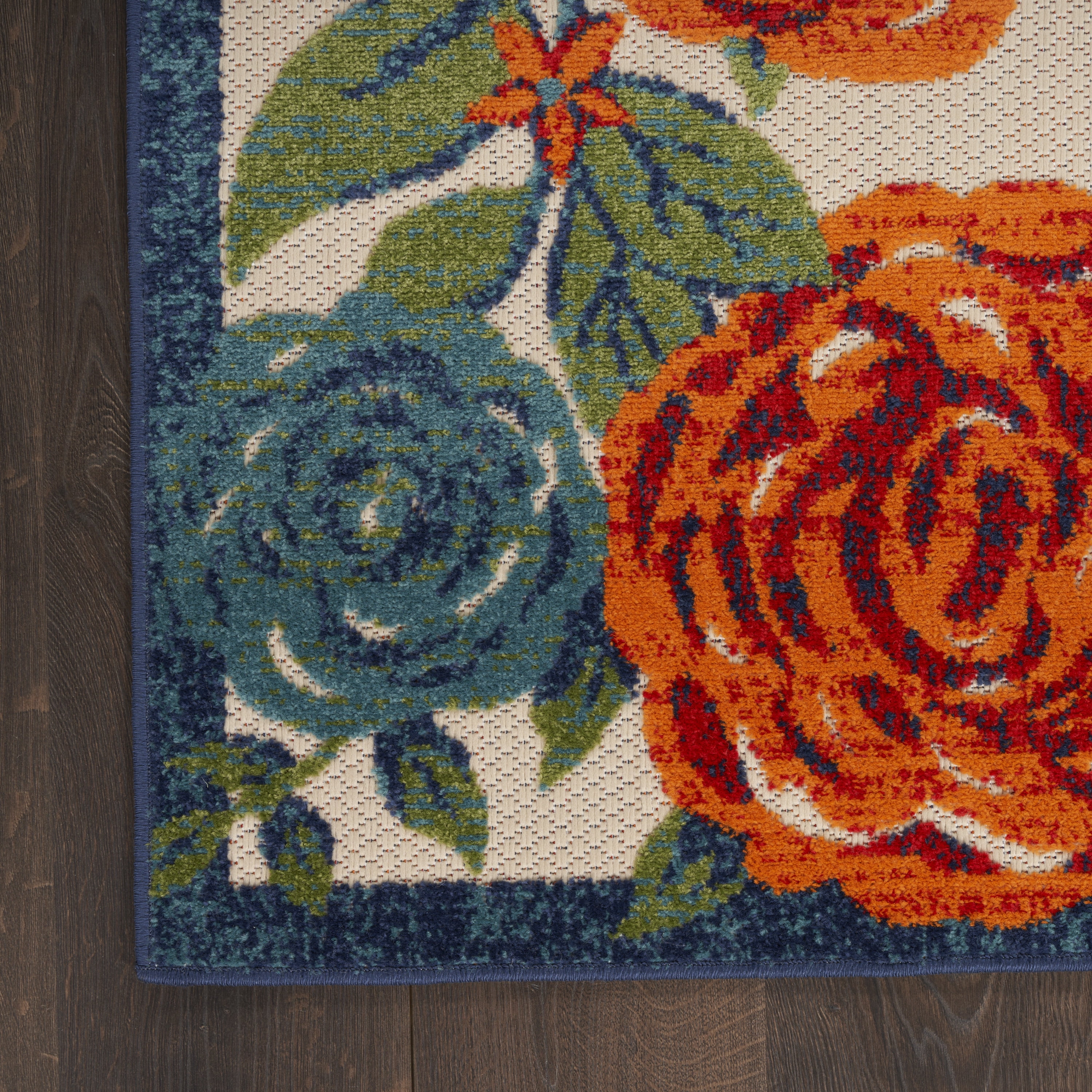 Nourison Aloha Indoor/Outdoor Ivory Multicolor 2' x 6' Area Rug (2x6)