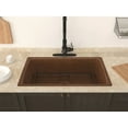 thumbnail image 4 of Gilbert Drop-in Handmade Copper 31 in. 0-Hole Single Bowl Kitchen Sink in Hammered Antique Copper, 4 of 8
