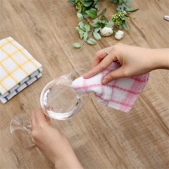 YCCMML Kitchen Washcloths for Dishes & Cotton Kitchen Dish Towels, 13.7x13.7 Inch Absorbent Scrubbing Dish Rags Set, 4-Pack