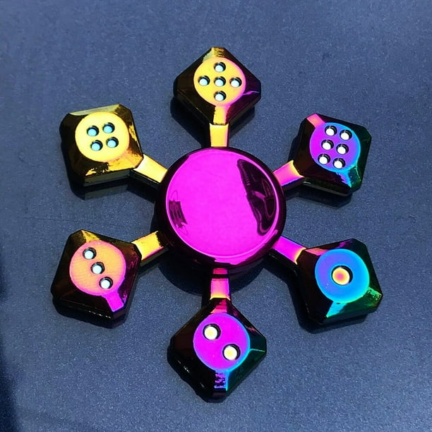 Metal Rainbow Fidget Spinner Colorido EDC Hand Spinner Anti-Ansiedad Juguete para Spinners Focus Alivia el estrés ADHD Finger Spinner Tan Jianjun unisex