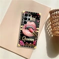 thumbnail image 7 of FKBRCL4U Compatible with Samsung Galaxy S22 Ultra Case, Glitter Red Rose Queen Leopard Lipstick Luxury Golden Decoration for Girl Women Soft TPU Shockproof Protective Hard PC Back, 7 of 7