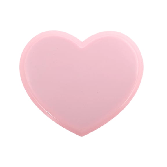 Unique Bargains 1pc Heart-shaped Makeup Mirror for Personal Grooming Pink