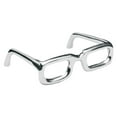 thumbnail image 1 of HomeRoots 383782 Silver Aluminum Glasses Display in Shiny Smooth Finish Decorative Table Top, 1 of 1