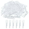 thumbnail image 1 of Unique Bargains 500Pack Durable Plastic Alligator Clips, 1.57' Clear U Shape Shirt Clip Clothespins with Teeth, 1 of 5