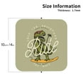 thumbnail image 3 of Pofeuu Ride The Wave Dinosaur Surfer In Sunglasses Vintage Surfing Print Leather Coasters Set of 6, Round Cups Mugs Mat Pad for Home Kitchen Heat Resistant Drink Coasters,Square, 3 of 7