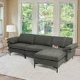 thumbnail image 6 of Topcobe Extra Large Modular L-Shaped Sectional Sofa with Reversible Chaise for 4-5 People, Couches for Living Room, Sofa Bed Sleeper for Adults, Stylish and Comfortable Design, Gray, 6 of 12