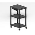 thumbnail image 4 of Luxor Tuffy 18" x 24" Three Shelf Flat Utility Cart - Red with Putty Legs, 4 of 5