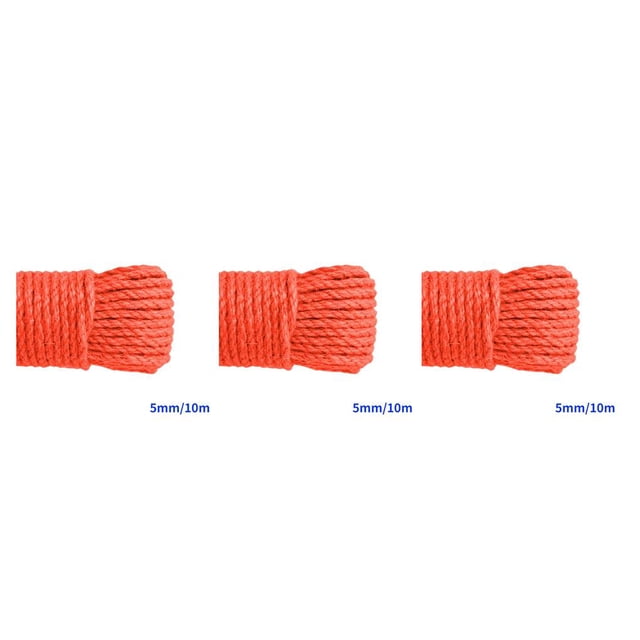 tredstone Color Rope Roll Twine String Cord DIY Handmade String Accessories Craft Scrapbooking Making Tool Orange 5mm x 10m 3Set