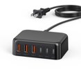 thumbnail image 1 of Cargador rápido USB C BREEKET Estación de carga de 6 puertos GaN de 100 W, 1 of 8