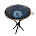 thumbnail image 1 of Tambor de percusión 10 notas Handpan Hand Pan Hand Drum Instrumento de percusión Regalo musical con tambor Paño de limpieza Paño de metal Soporte Bolsa Meterk  Tambor de percusión, 1 of 6