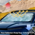 thumbnail image 3 of Yuyamidu Water Car Sun Shade Windshield Blue Sea Automobile Windshield Sun Shade for SUV Van Big Sedan Car Accessories Large Shade for Car Window, 3 of 7