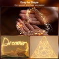 thumbnail image 2 of Guirnalda de luces YZhouD a pilas (2 unidades, 5 m, 50 LED, alambre de cobre plateado, luces brillantes para Halloween, Navidad, dormitorio, interior, exterior, boda, dormitorio, decoración (blanco, 2 of 8