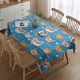 thumbnail image 5 of Cartoon Corgi Rectangle Tablecloth 60"x84",Waterproof Polyester Rectangle Table Cloth, Wipeable Spillproof Polyester Tablecloth for Dining, Camping, Indoor and Outdoor, 5 of 5