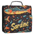 thumbnail image 5 of FORMRS Zipper Binder with Shoulder Strap 2-inch Ring 500 Sheet Capacity File Bag, Black Sardines Pattern, 5 of 5