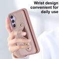 thumbnail image 5 of Tianyeda Crossbody Wallet Phone Case for Samsung Galaxy A17/A26， PU Leather Case Back with Card Slot Magnetic Clasp Kickstand wrist holder RosePink, 5 of 5