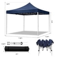 thumbnail image 6 of Grezone 11' x 11' Instant Slant Leg Pop-up Canopy Outdoor Shading Shelter, Blue, 6 of 8
