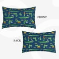 thumbnail image 2 of Goofa Little Pirate Crocodile Pattern Pillow Case – Plush & Soft Cushion Cover, Hypoallergenic Throw Pillow Case for Comfortable Sleep with Envelope Closure-14"x20", 2 of 6