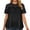 a-127Black34, variant on Womens Solid Color Lace Patchwork Short Sleeve TShirt With Ruffle Round Neck Sheer Mesh Yoke Flowy Hem For Casual Daily Wear Date Summer Outings Green S