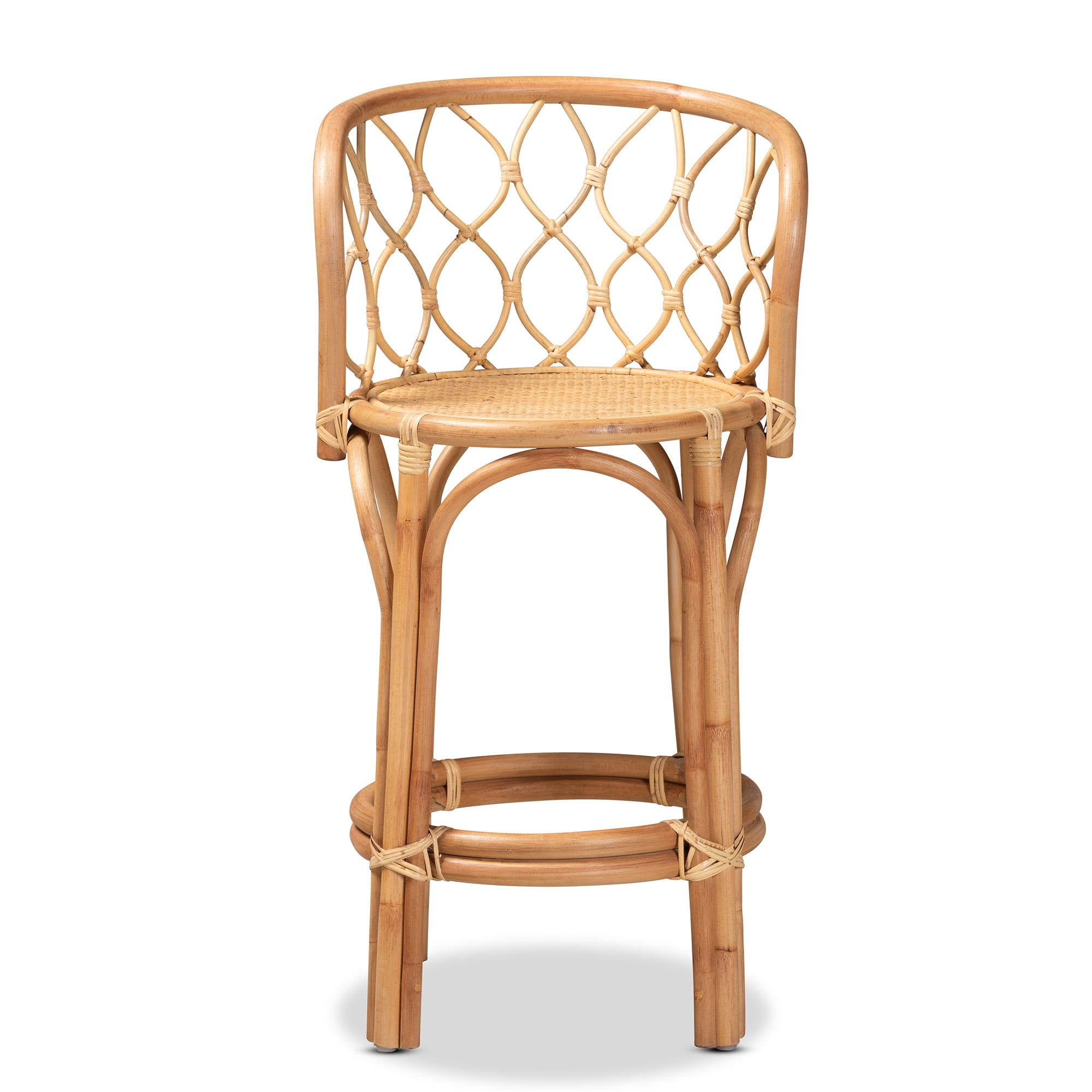 bali & pari Diana Rattan BOHO Counter Stool, Natural