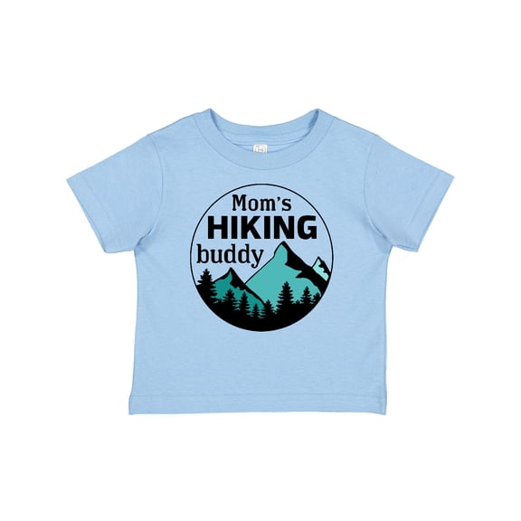 Inktastic Mom's Hiking Buddy with Mountains and Trees Boys or Girls Baby T-Shirt