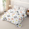 thumbnail image 3 of Feelyou Watercolor Black Bowknot Bed Spread Queen for Girls, Softball Glove Print Queen Coverlet Set, 3 Pieces, 3 of 7