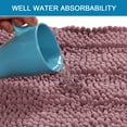 SlipResistant Washable Striped Large Chenille Shaggy Bath Mat Extra